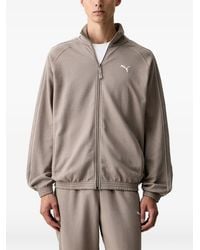 PUMA - Logo-Embroidered Zip-Up Sweater - Lyst