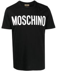 Moschino - T-shirt en coton biologique à logo imprimé - Lyst
