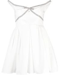 Self-Portrait - Mini-Jurk Met Diamanté Afwerking - Lyst