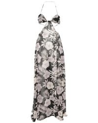 Pinko - Kermesse Floral-Print Maxi Dress - Lyst