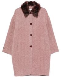 Manzoni 24 - Herringbone-Pattern Coat - Lyst