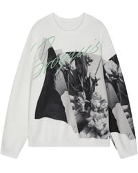 CROQUIS - Graphic Print Crew-Neck Jumper - Lyst