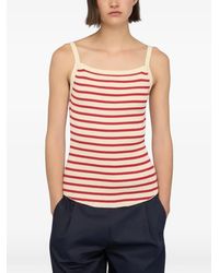 Semicouture - Striped Ribbed-Knit Tank Top - Lyst