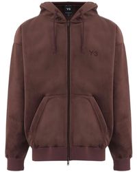Y-3 - X Adidas Logo-Print Zip-Up Hoodie - Lyst