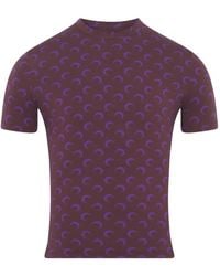 Marine Serre - Moon-Print Crew-Neck T-Shirt - Lyst