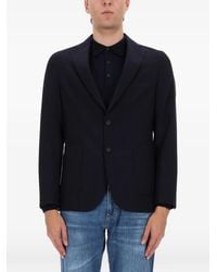 BOSS - Button Virgin Wool Blazer - Lyst
