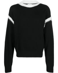 Saint Laurent - Two-Tone Wool-Blend Sweater - Lyst