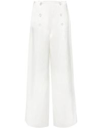 Ralph Lauren - Satin Wide-Leg Trousers - Lyst