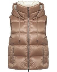 Peserico - Sleeveless Hooded Quilted Down Jacket - Lyst