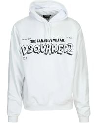 DSquared² - Logo-Print Long-Sleeve Hoodie - Lyst