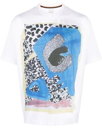 Paul Smith - T-Shirt mit grafischem Print - Lyst