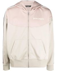 Palm Angels - Two Tone Hooded Track Jacket Beige/rose - Lyst