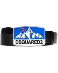 DSquared² - Dominate Your Sport Logo-Plaque Mountain-Print Belt - Lyst