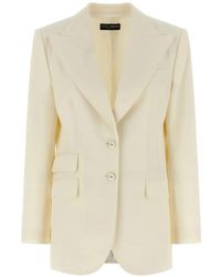 Dolce & Gabbana - Off- Wool Elastane Jacket - Lyst