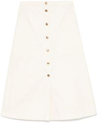 Moncler - Button-Up Midi-Rok - Lyst