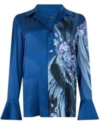 Alberta Ferretti - Floral-Print Flared-Cuff Shirt - Lyst