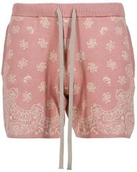 JUN/NAKAYAMA - Paisley-Pattern Knitted Shorts - Lyst