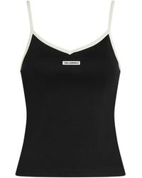KARL LAGERFELD - Logo-Patch Contrast-Trim Vest - Lyst