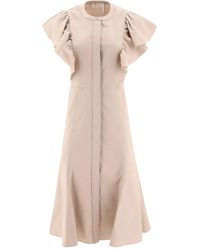 Chloé - Ruffle-Detail Button-Front Dress - Lyst