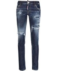 DSquared² - Distressed-Effect Skinny Jeans - Lyst