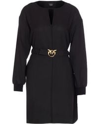 Pinko - Abito Con Decorazione Bord E Scollo A V - Lyst