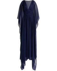 Alberta Ferretti - V-Neck Maxi Dress - Lyst