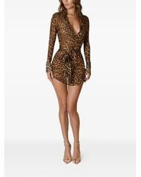 Maison Close - Safari Leopard-Print Mini Shirt Dress - Lyst