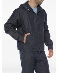 ARMANI EXCHANGE - Hooded Denim Jacket - Lyst