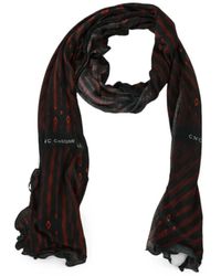 CoSTUME NATIONAL - Diamond-Pattern Stripe-Print Scarf - Lyst