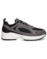 ARMANI EXCHANGE - Lace-Up Panelled Sneakers - Lyst