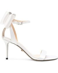 Mach & Mach - Bow-Ebellishment Crystal-Embellished Sandals - Lyst