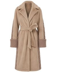 Guess - Manteau Ludovica En Maille Torsadée - Lyst