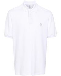Brunello Cucinelli - Polo Shirt With Embroidery - Lyst
