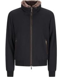 Moorer - Bellati Fleece-Lined Bomber Jacket - Lyst