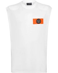 Philipp Plein - Logo Patch Sleeveless T-shirt - Lyst