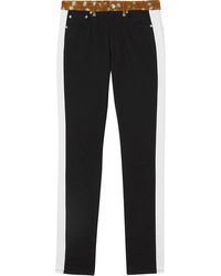 Burberry Straight Fit Deer Print Trim Japanese Denim Jeans - Black