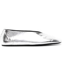 Jil Sander - Ballerinas Im Metallic-Look - Lyst