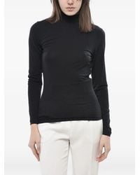Aspesi - High-Neck Long-Sleeved T-Shirt - Lyst