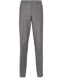 Prada - Triangle-Logo Mohair-Wool Trousers - Lyst