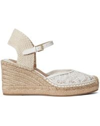 Ralph Lauren - Robby Lace Wedge Espadrilles - Lyst