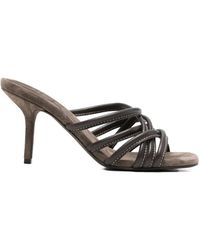 Brunello Cucinelli - Crossover-strap sandals - Lyst