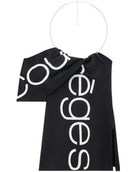 Courreges - Logo-Print Organic-Cotton Top - Lyst