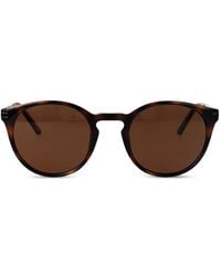 Calvin Klein - Tortoiseshell-Effect Round-Frame Sunglasses - Lyst
