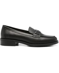 Liu Jo - Madison Logo-Plaque Leather Loafers - Lyst