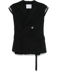 Sacai - Pinstriped Waistcoat - Lyst
