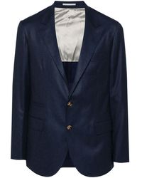 Brunello Cucinelli - Single-Breasted Wool Blazer - Lyst