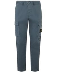 Stone Island - 3100032 Stretch Organic Cotton Twill Cargo Trousers - Lyst