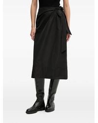 Sandro Ferrone - Midi-Wikkelrok Met Textuur En Strik - Lyst