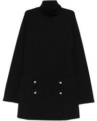 Maje - Abito A Coste Con Collo Alto - Lyst