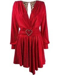 Philipp Plein - Deep V-Neck Draped Dress - Lyst